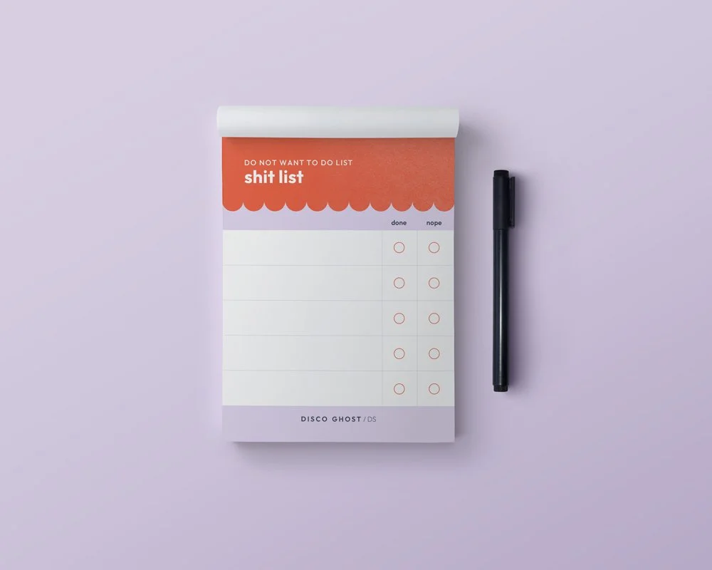 Do not want to do-list – Notizblock