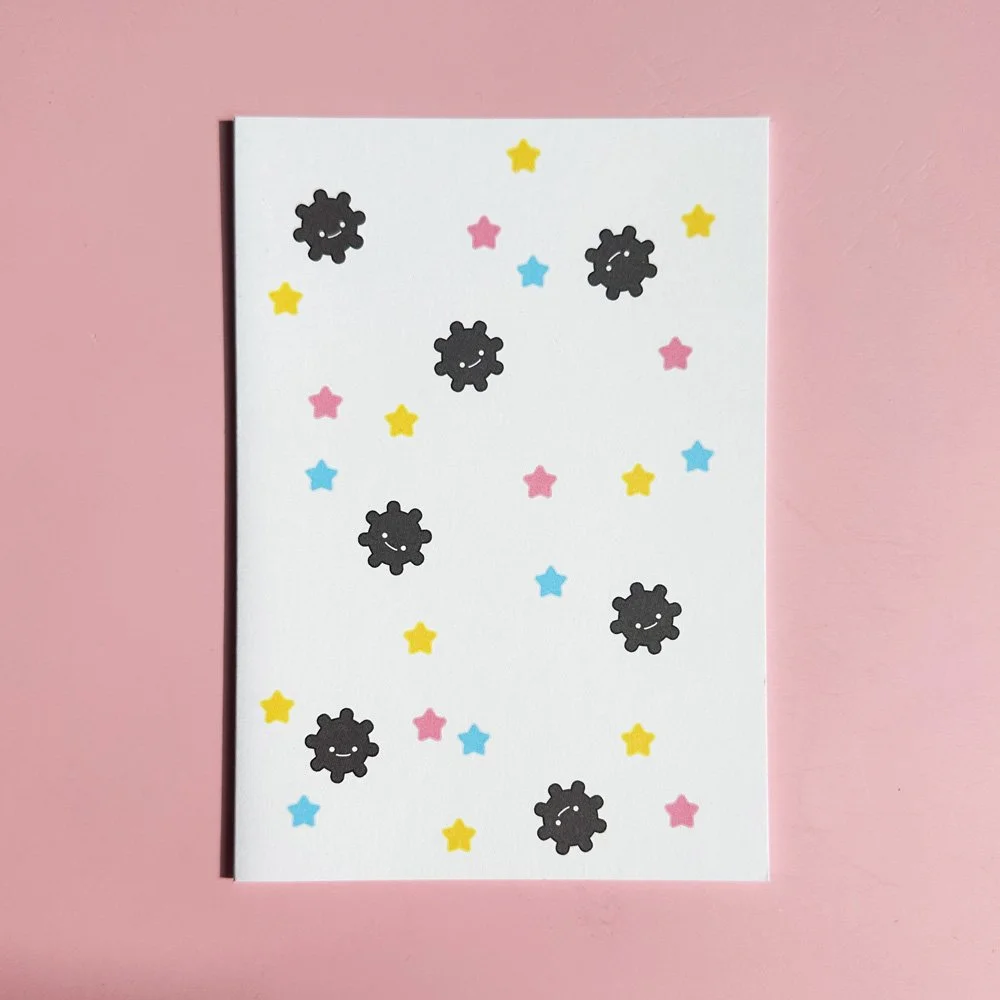 Disco soot sprites – Klappkarte