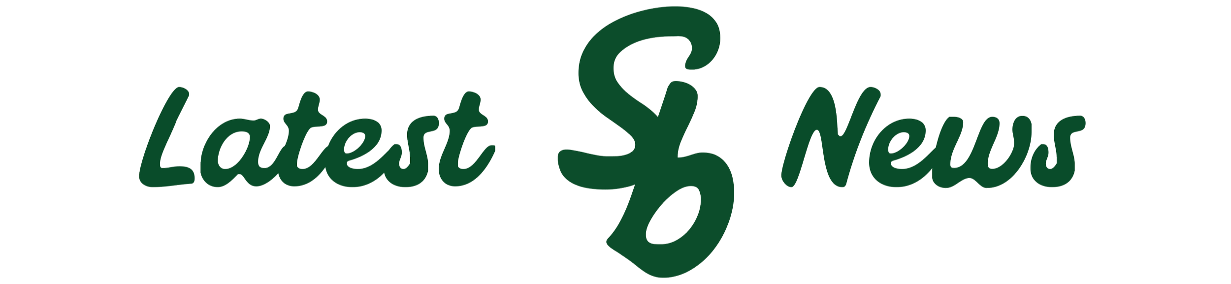 Stylized text that reads "Latest & Greatest News" in green cursive font.