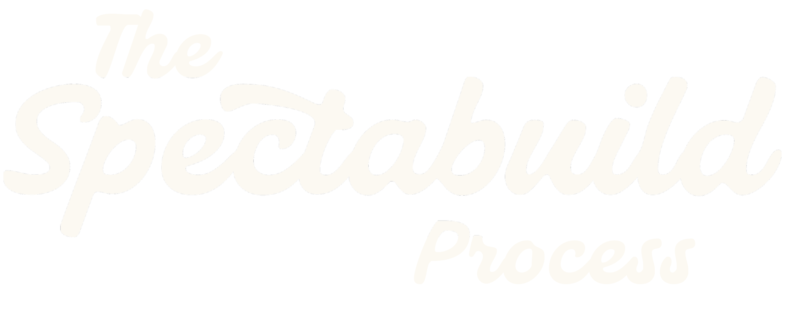 Text reading 'The Spectahild processes' in a stylized script font on a black background.