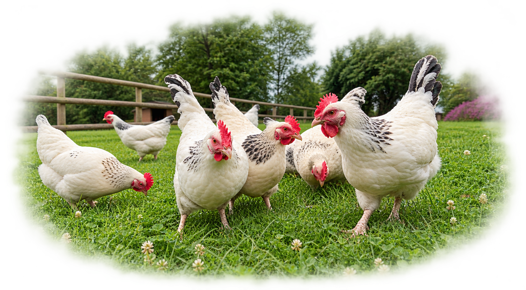 Chickens cared for during smallholding and farm sitting assignment