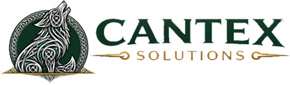 Logo for Cantrex Solutions featuring a stylized horse head and company name.