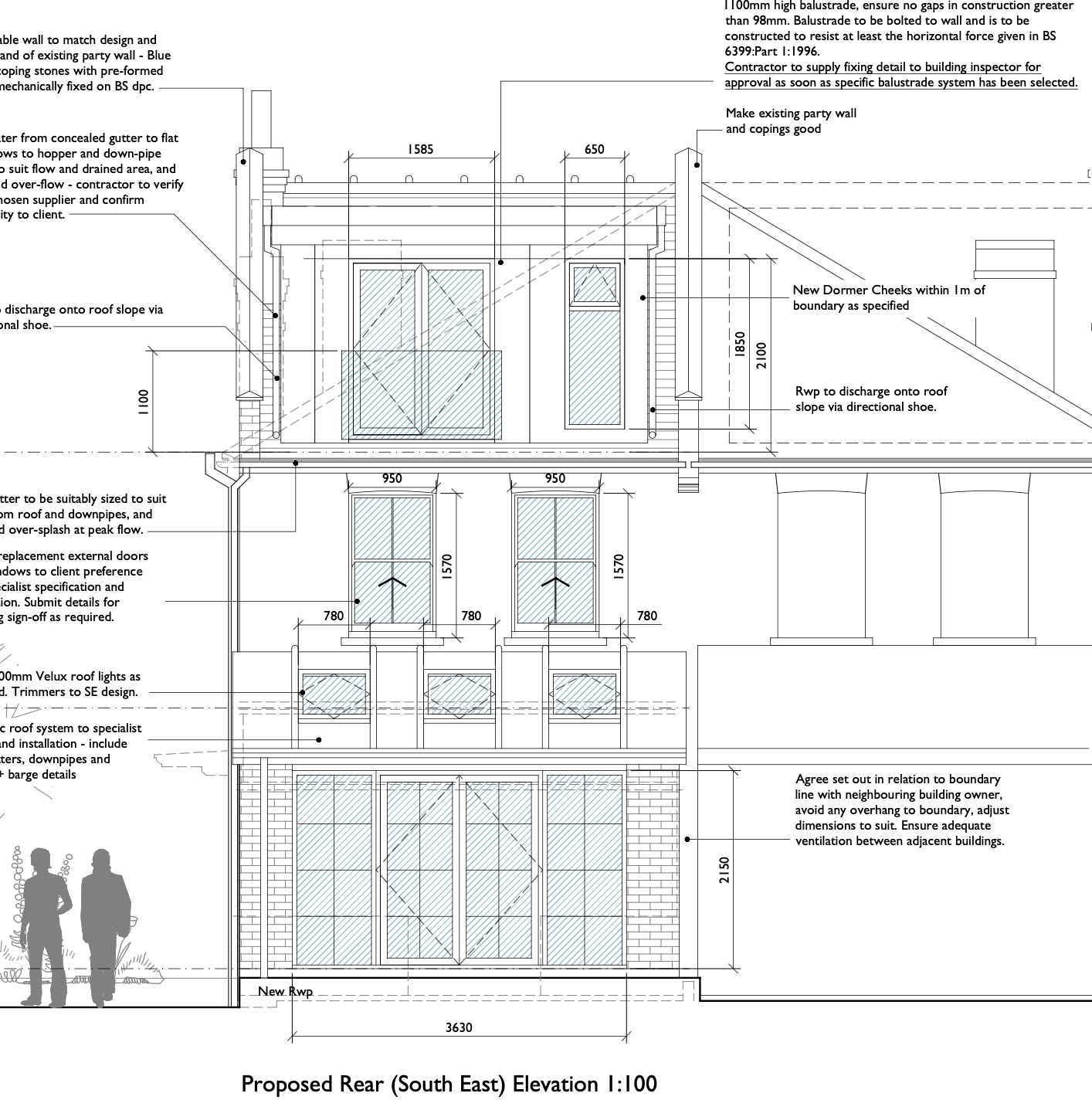07 Elevations : Loft Conversion + Extension