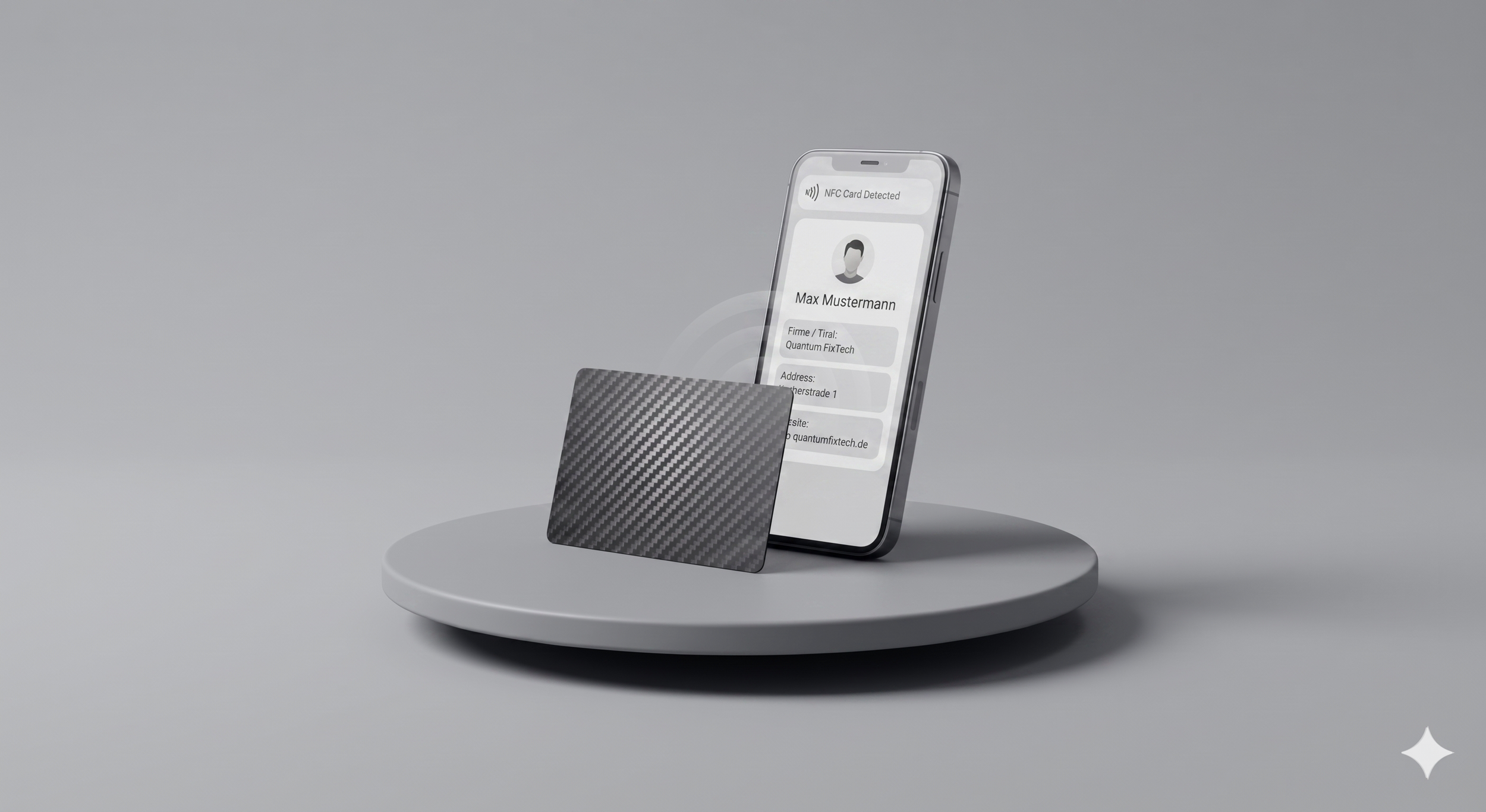 Premium NFC-Visitenkarte (Carbon-Design)