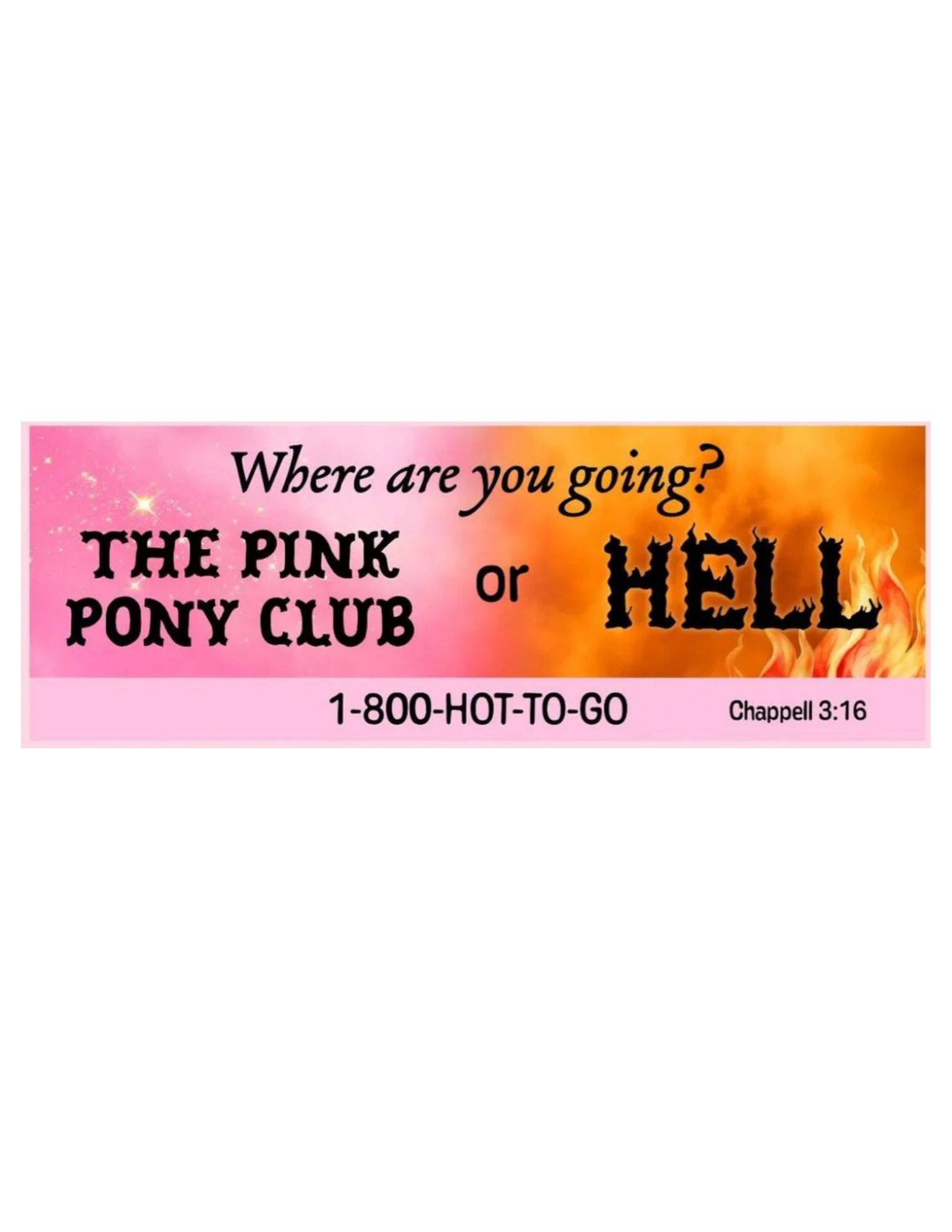 Hell Bumper Sticker Version 1 (2023)