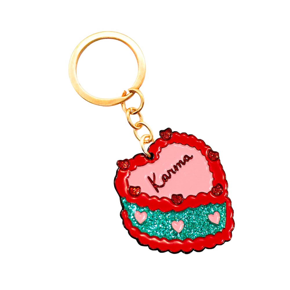 Glitter Karma Keychain