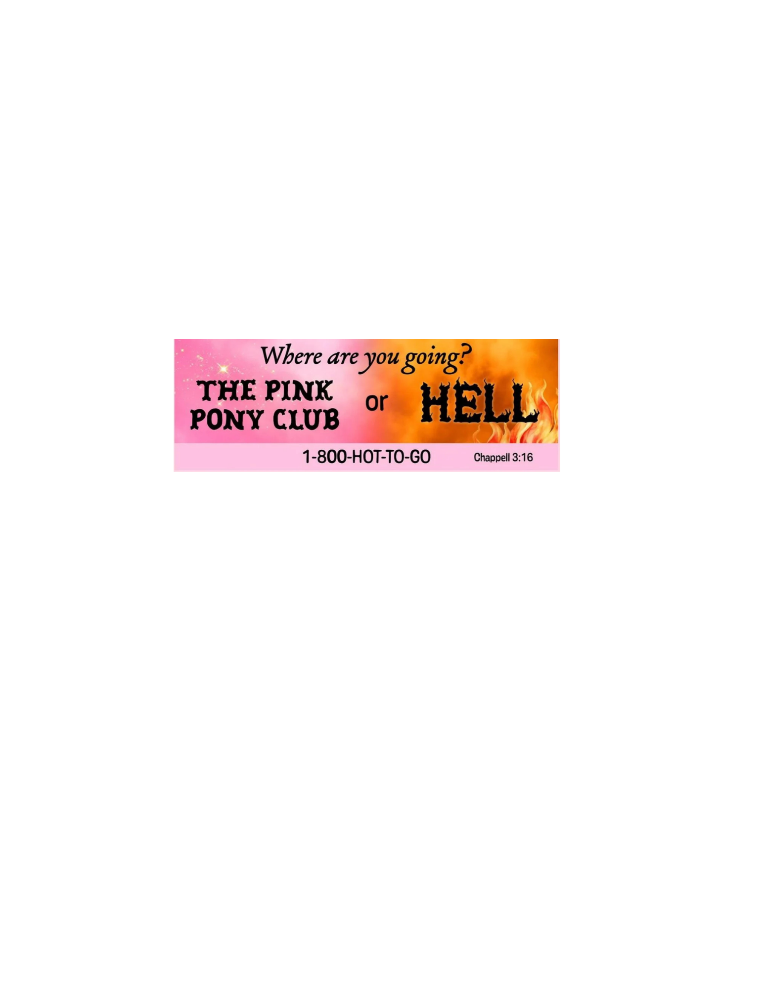 Hell Bumper Sticker Version 1 (2023)
