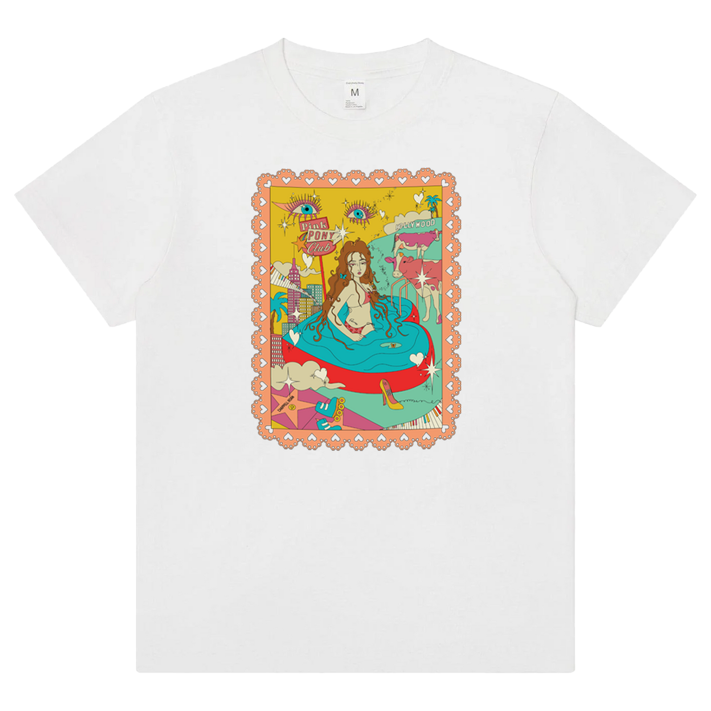 Pink Pony Tee (White)
