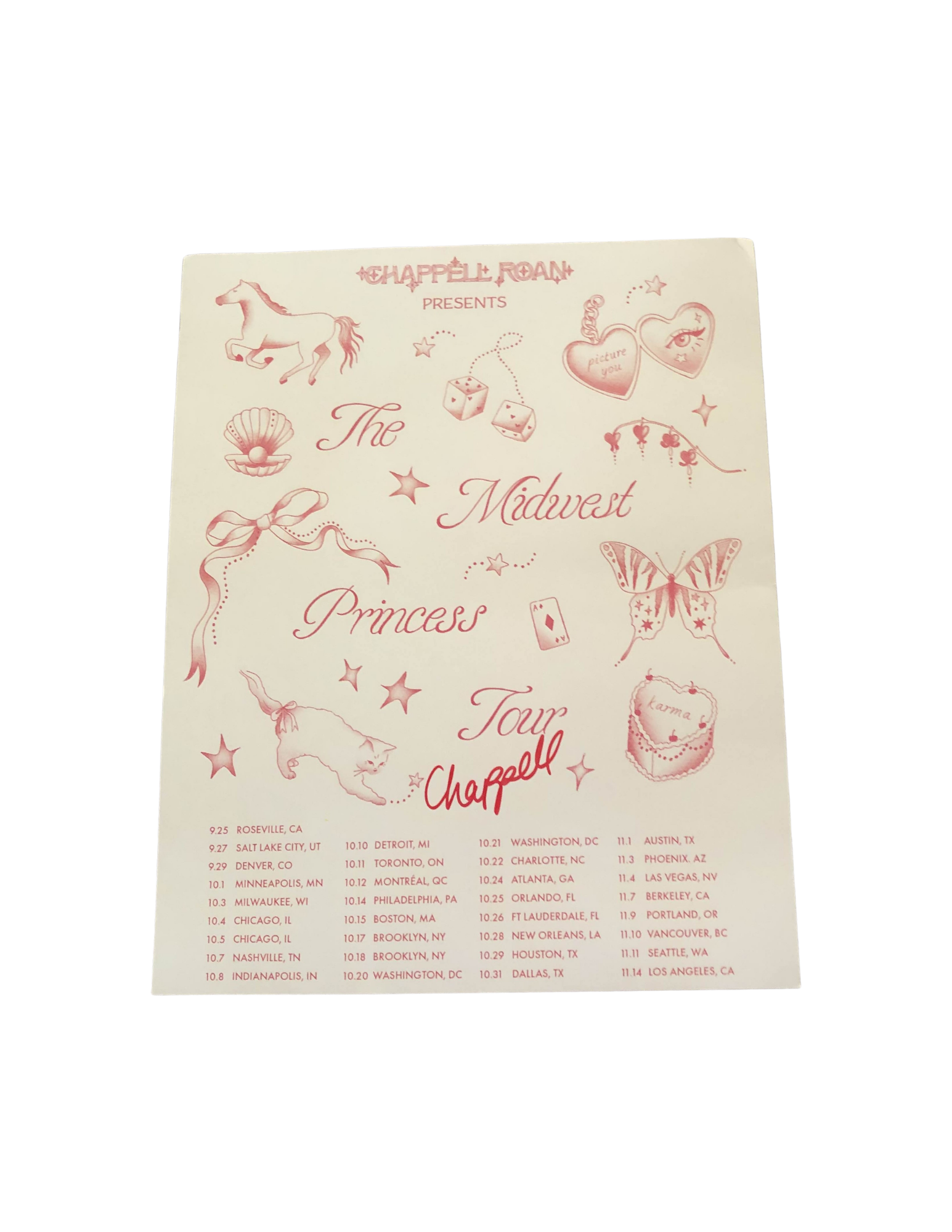 Midwest Princess 2023 Tour Signed Mini Poster