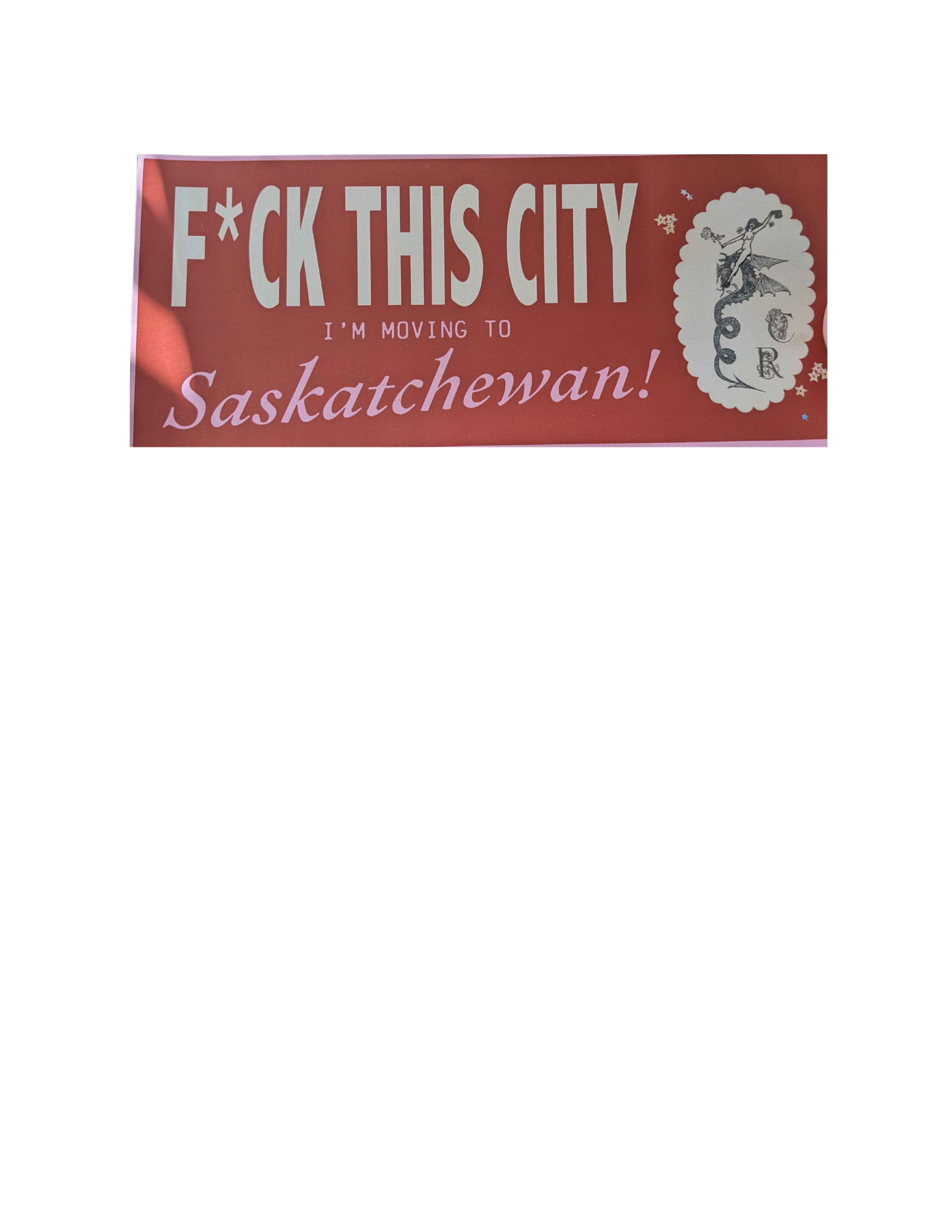 Fuck This City Sticker from Subway Popup (2025)