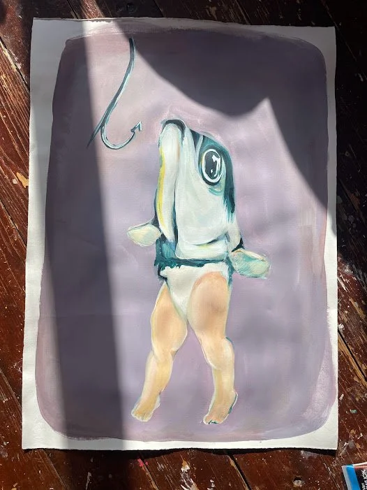 sold, baby steps 75x55cm