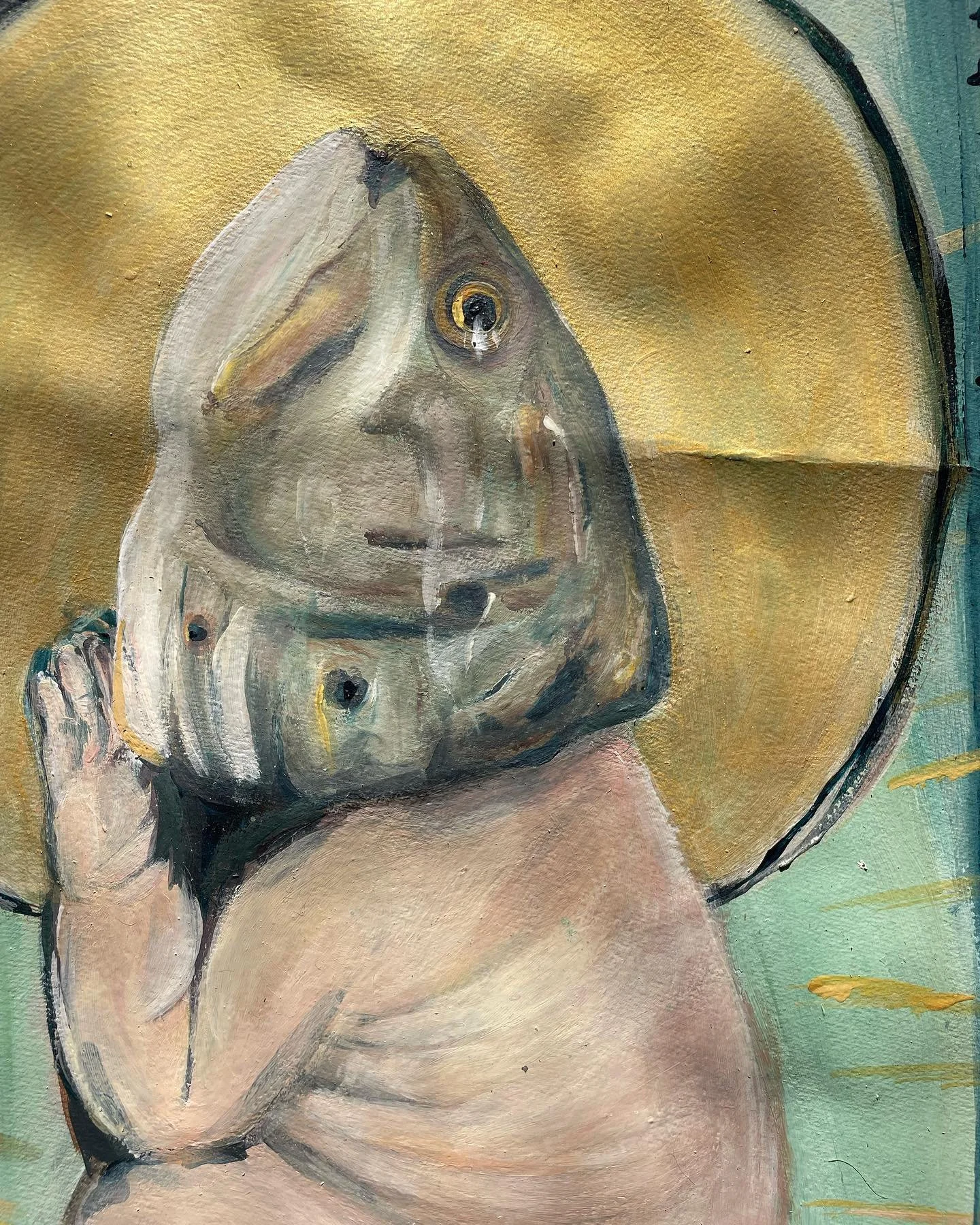Fish baby birth 75x55cm