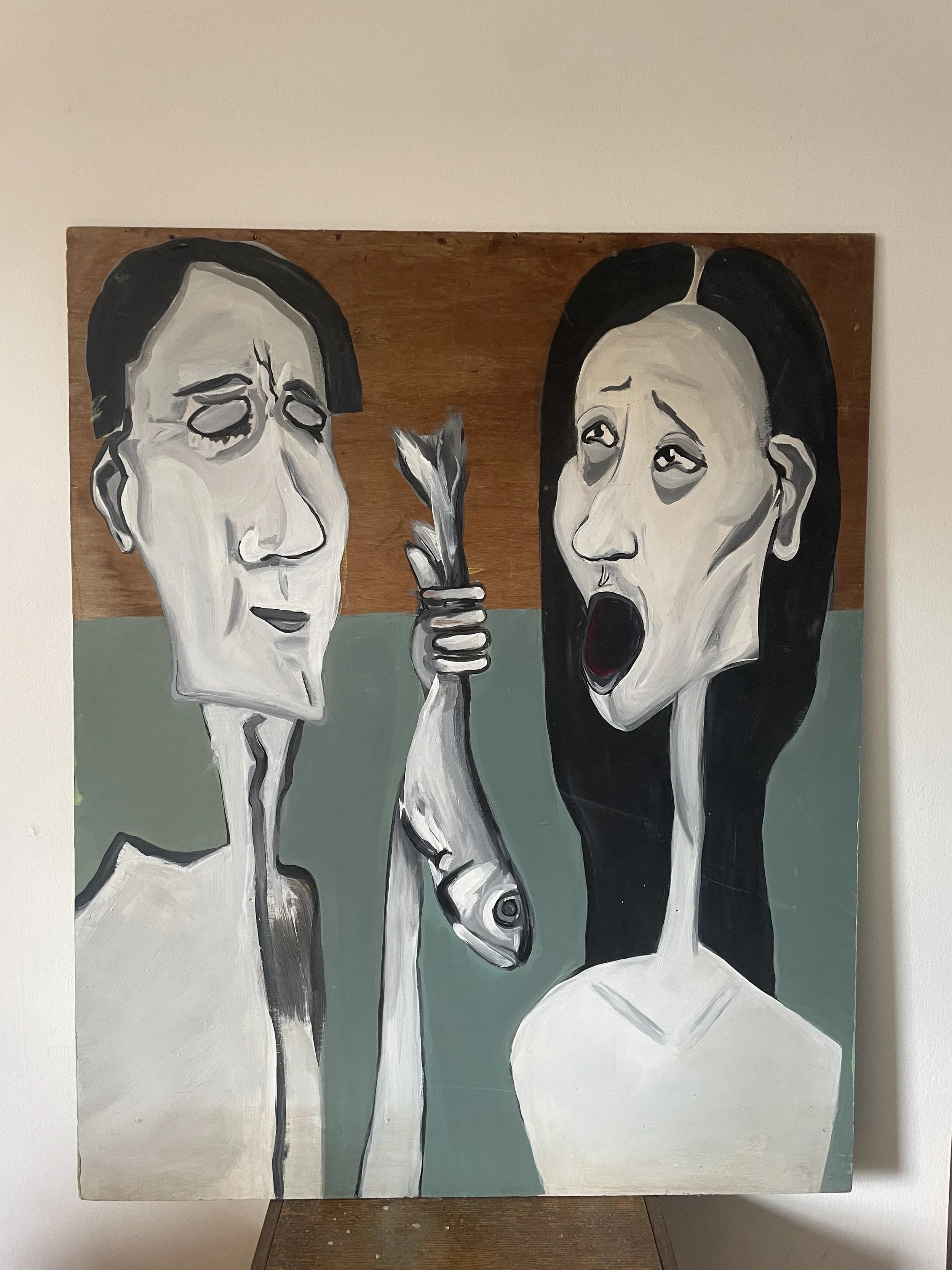 couple (on wood) 122x101cm