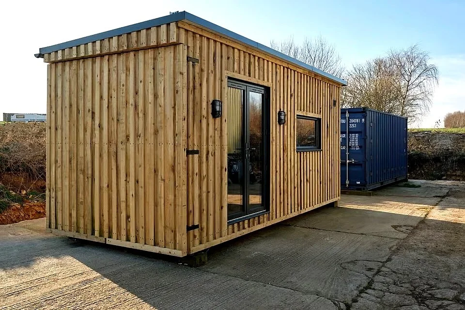 20ft Garden Room or Portable Office (Timber Cladded)