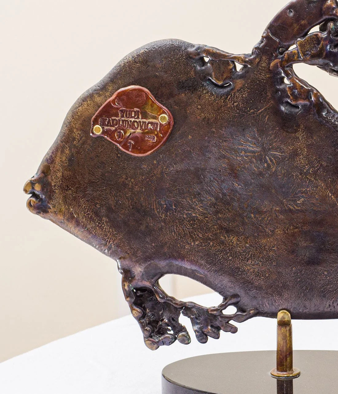 Leviathan. 2007. Patinated brass, bronze, and marble. 46 x 28 cm. Available