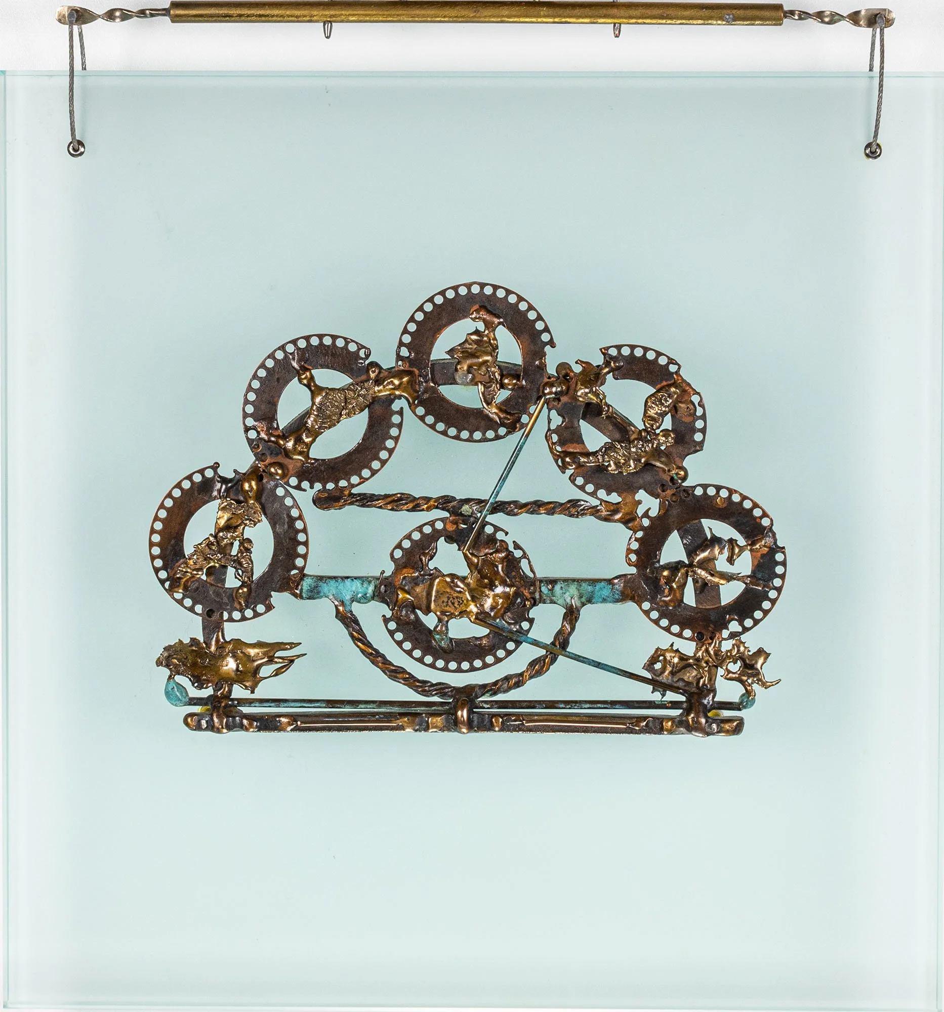Timeless. 2007. Bronze, brass, stainless steel, glass. 33 x 38 cm. Available
