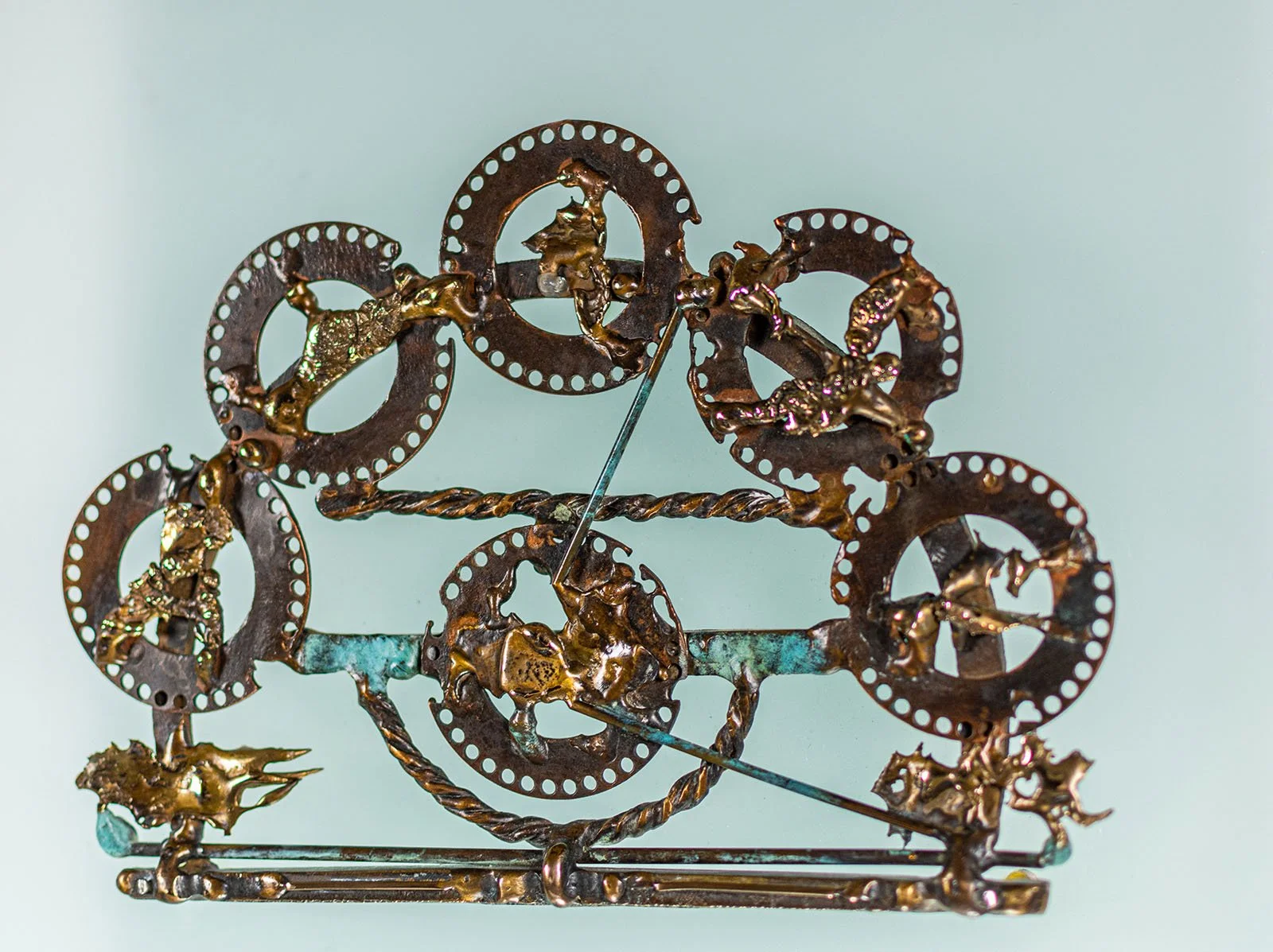 Timeless. 2007. Bronze, brass, stainless steel, glass. 33 x 38 cm. Available
