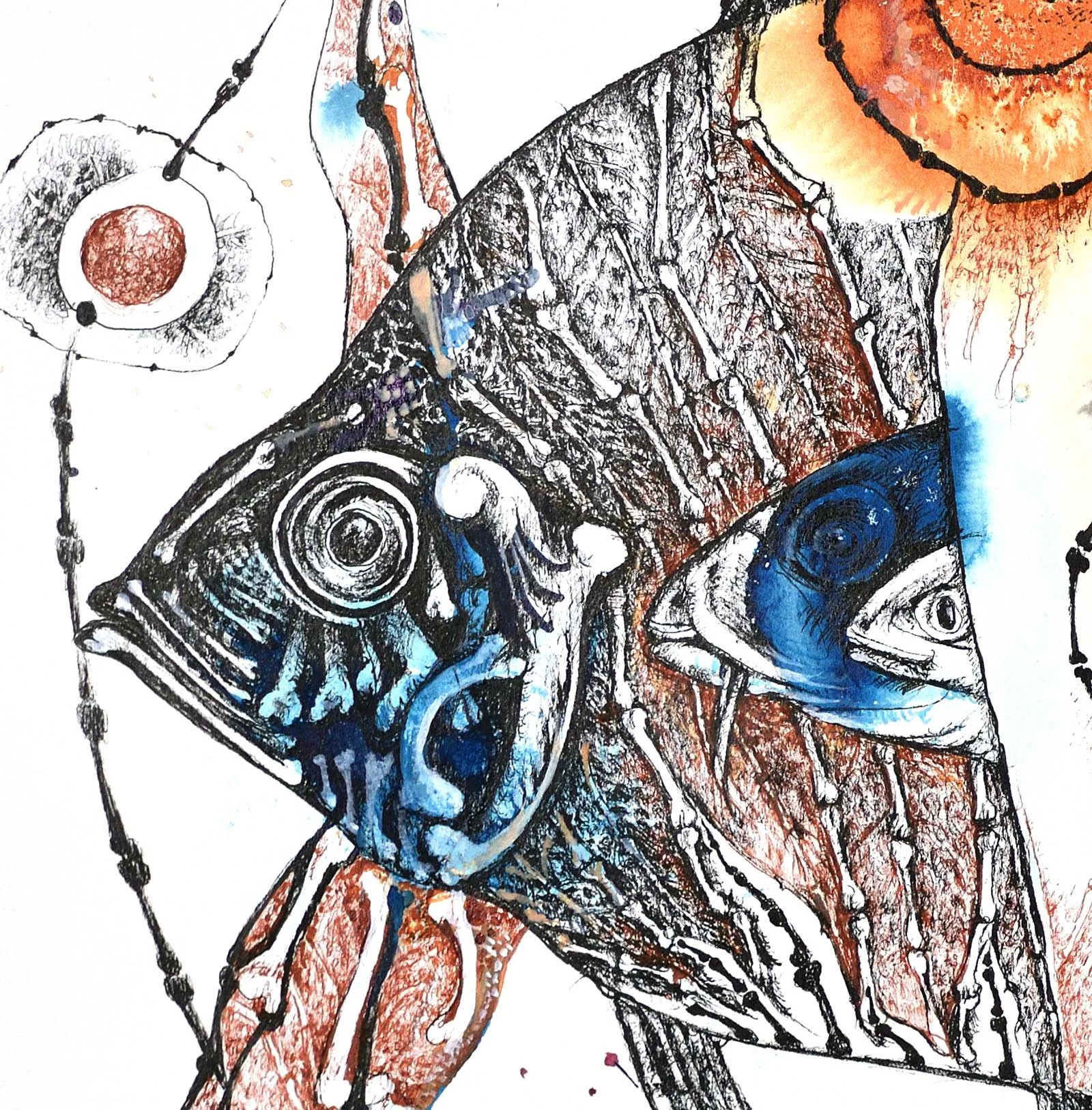 The Myth of the Coral Reef. Ink on paper, 61x46cm, 2022. Available.