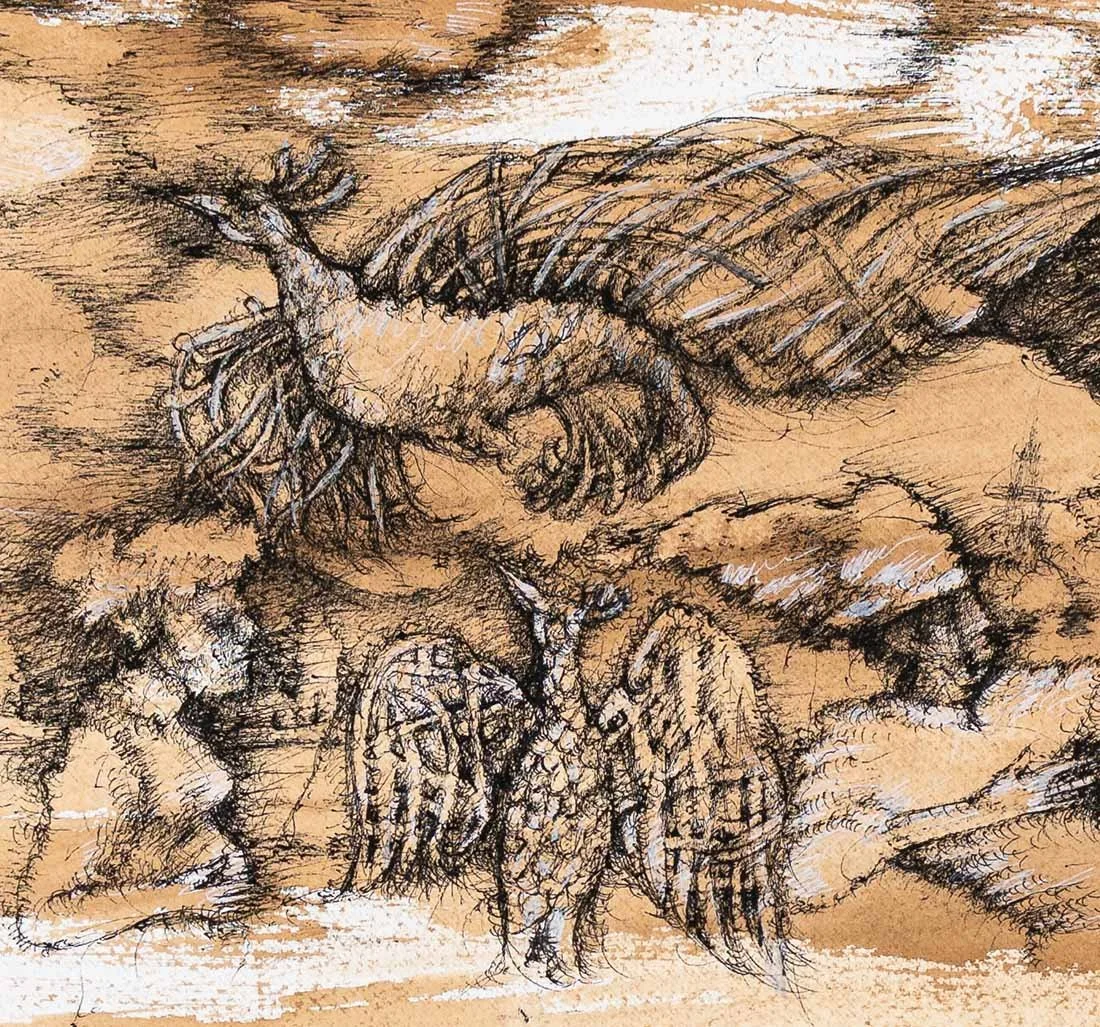 The Long Awaited News
Ink on paper · 58 × 76 cm · 2020
Available
