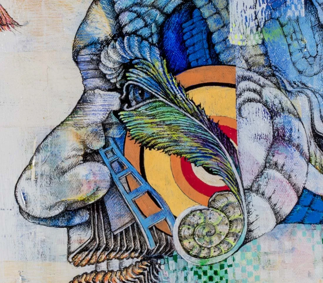 Define Your Target. 2023. Acrylic, ink on canvas. 61 x 51 cm. Available