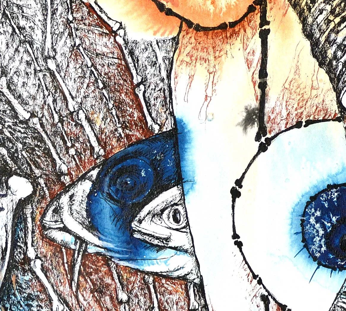 The Myth of the Coral Reef. Ink on paper, 61x46cm, 2022. Available.