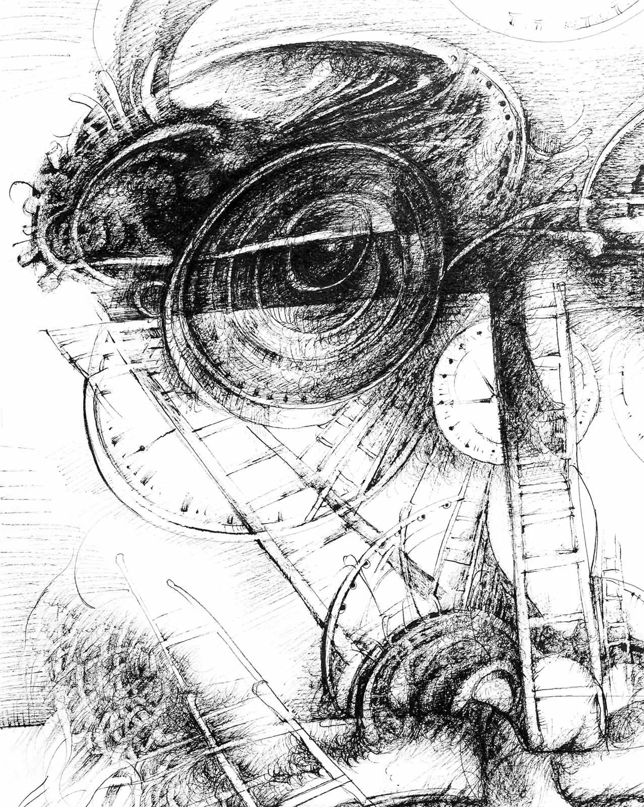 Time May Change Me · Ink on paper · 61 × 46 cm · 2018 · Available