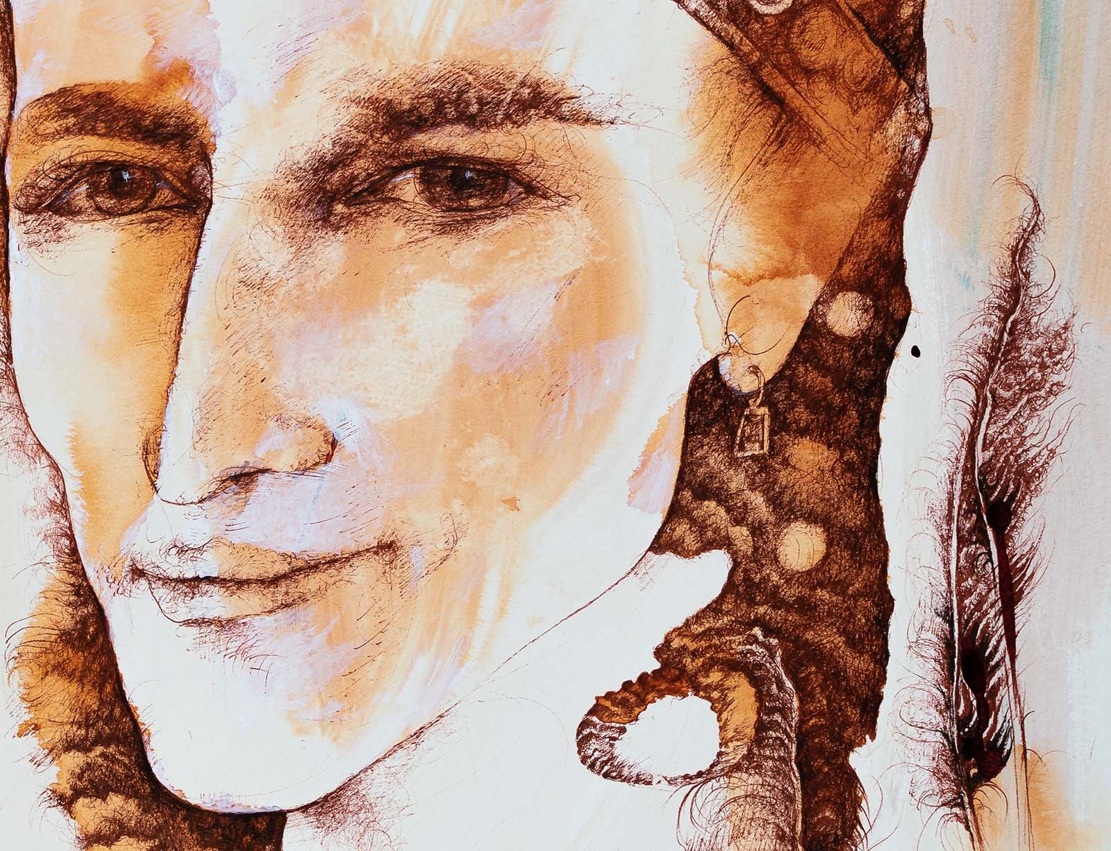 Mariska. Ink on paper. 46 × 61 cm. 2018. Available