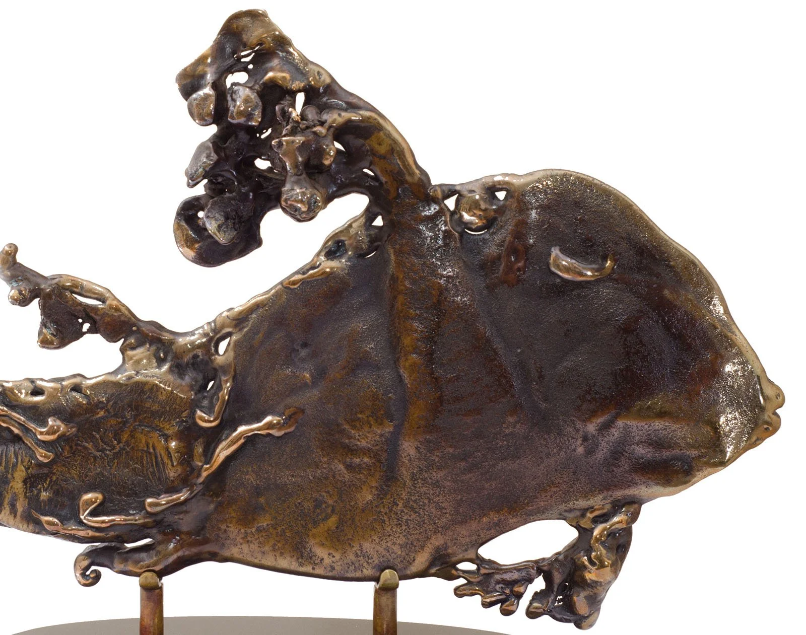 Leviathan. 2007. Patinated brass, bronze, and marble. 46 x 28 cm. Available