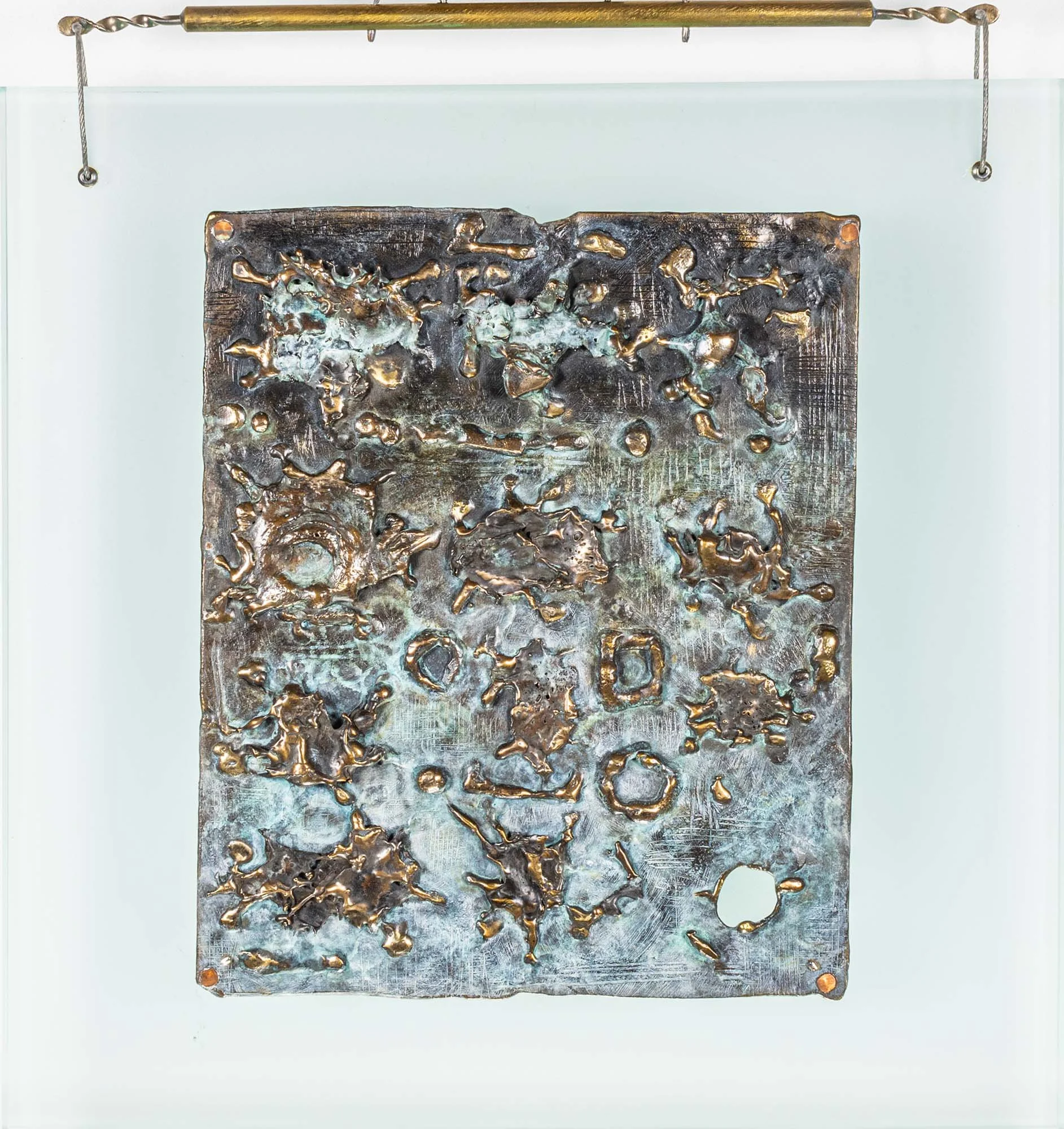 Low Gravity. 2007. Bronze, copper, brass, stainless steel, glass. 33 x 38 cm. Available