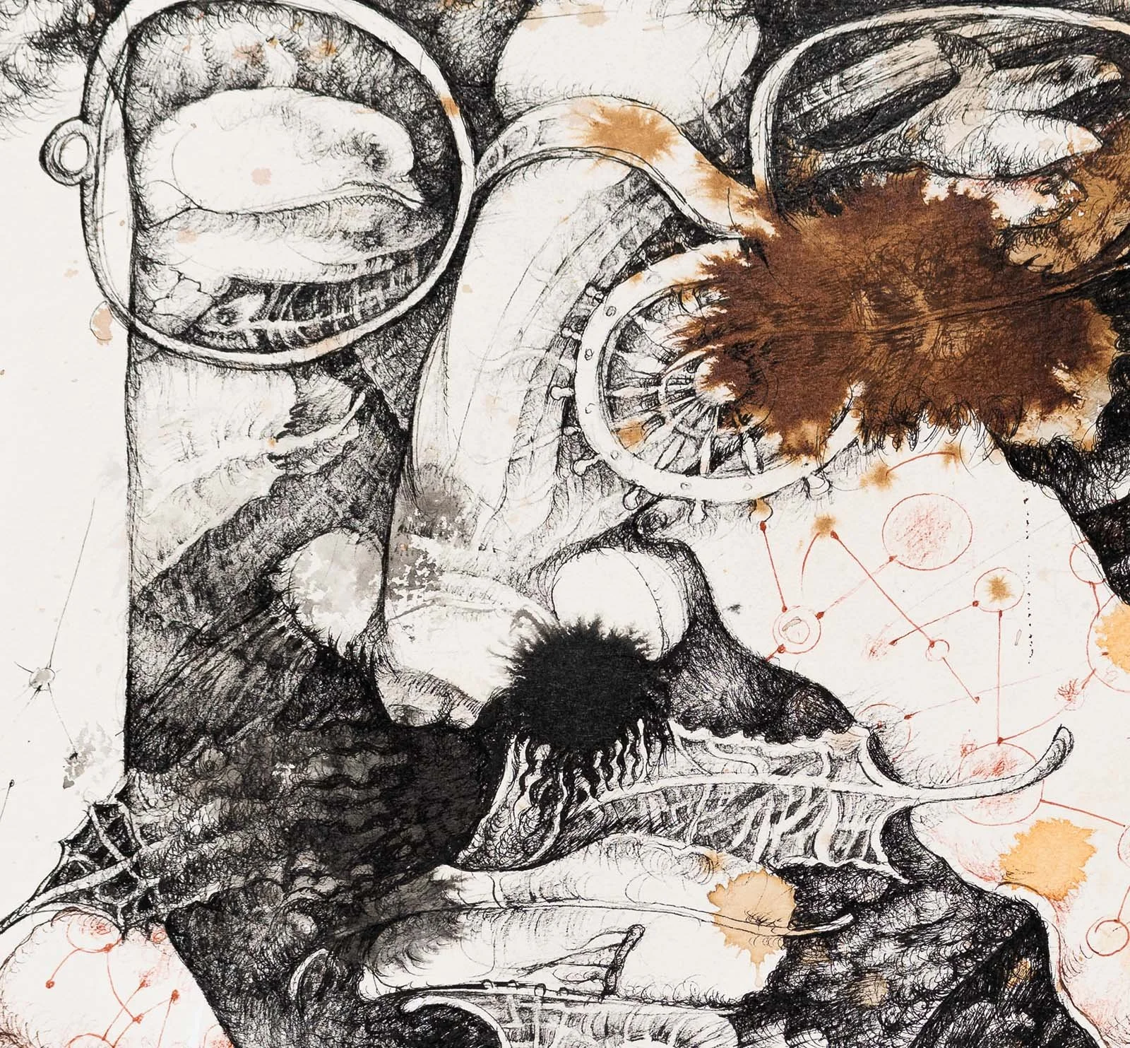Dreams of the Dreamer · 
Ink on paper · 40 × 46 cm · 2018
Available