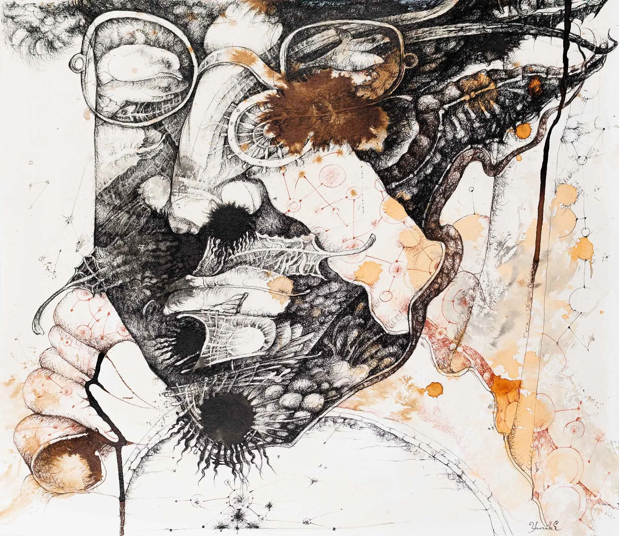Dreams of the Dreamer · 
Ink on paper · 40 × 46 cm · 2018
Available