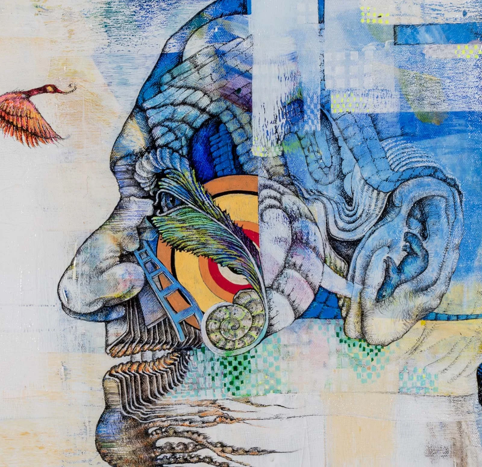 Define Your Target. 2023. Acrylic, ink on canvas. 61 x 51 cm. Available