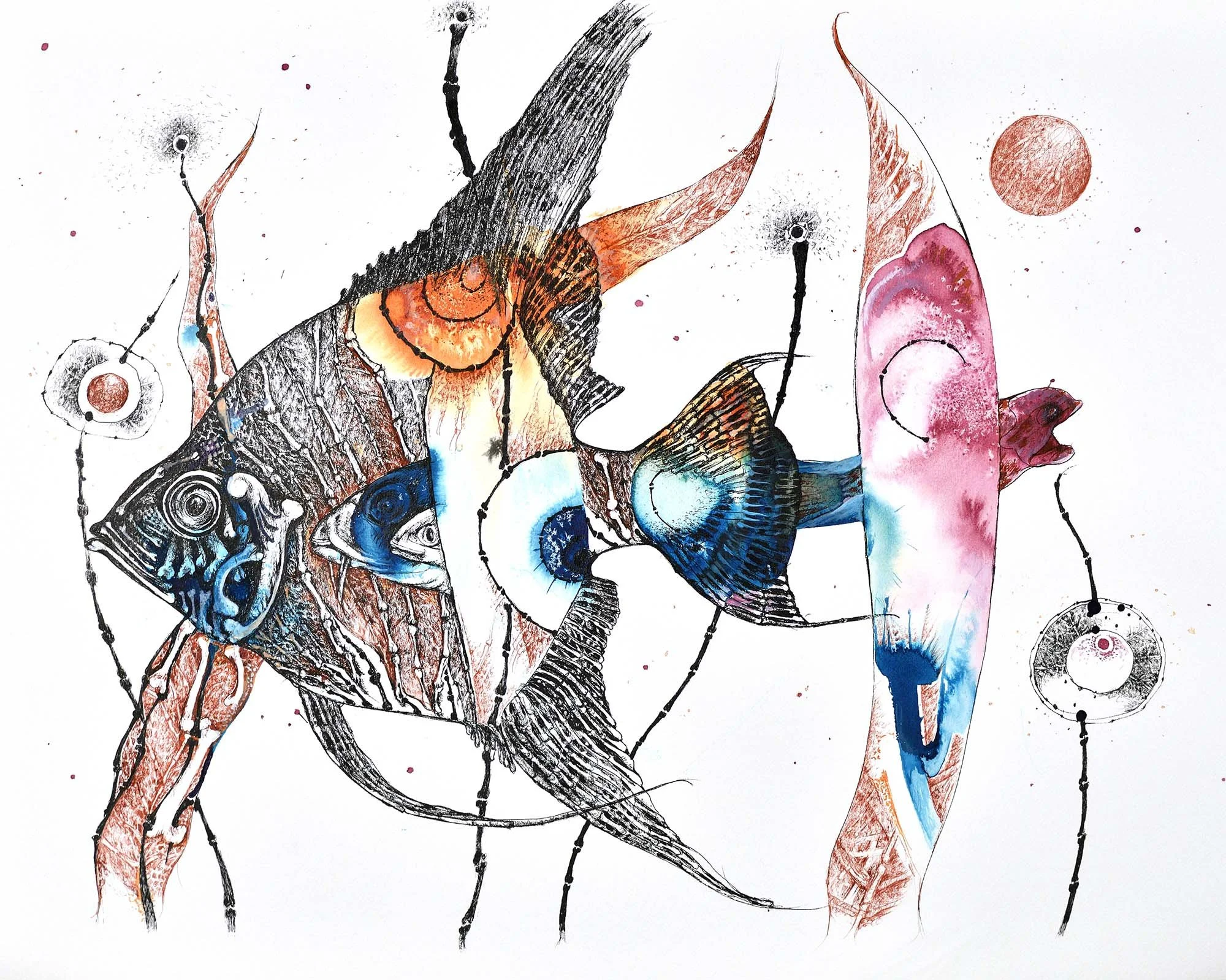 The Myth of the Coral Reef. Ink on paper, 61x46cm, 2022. Available.