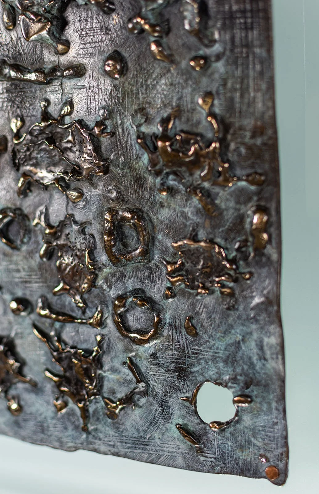 Low Gravity. 2007. Bronze, copper, brass, stainless steel, glass. 33 x 38 cm. Available