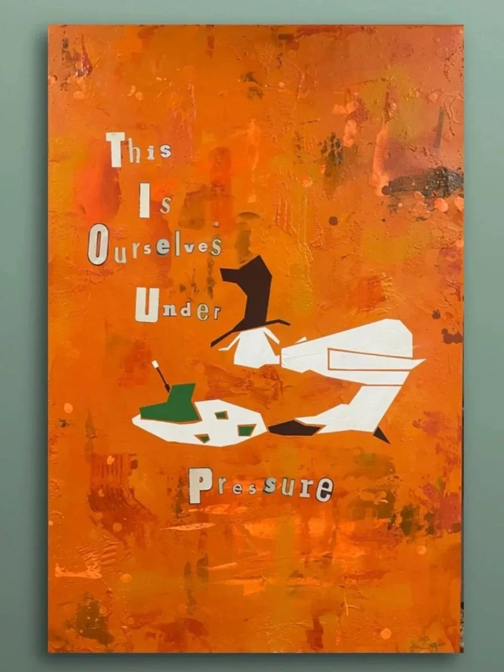 Under Pressure / 2023 / 24" x 36" mixed media on canvas