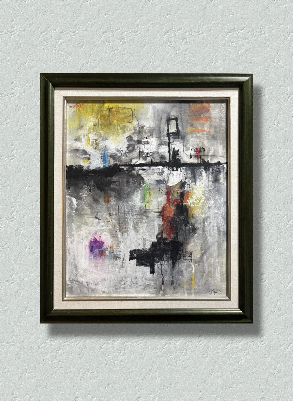 Prosperity.  16" x 20" Acrylic, Oil, and Ink on canvas.  Proudly owned by Cindy Dragan.