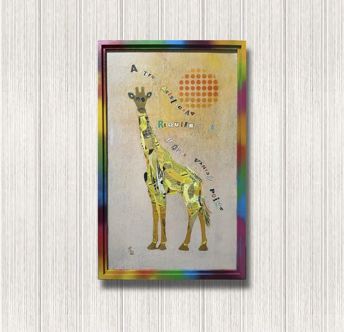 The Aristocrat.  24" x 40" Mixed Media on canvas.  Purchased by a collector from Irwin House Gallery.