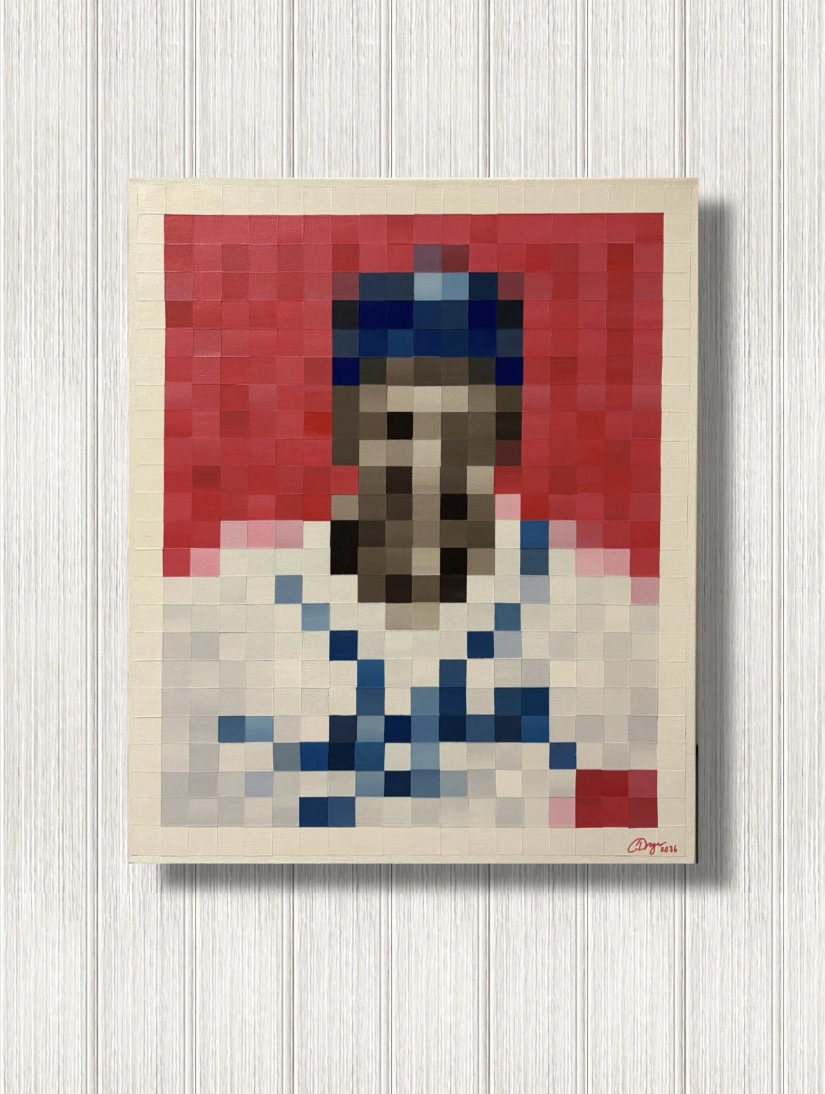 1949 Bowman Jackie Robinson.  20" x 24" Acrylic on canvas.  Proudly owned by Jerry Wickens.