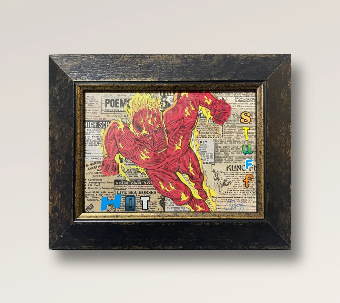 goracy towar (Hot Stuff) / 2024 / 5" x 7" mixed media on canvas.