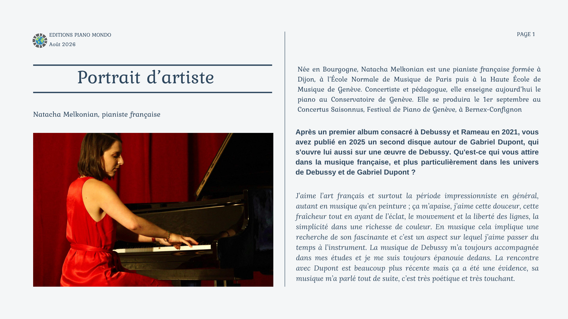 Portrait d'Artiste #2 : Natacha Melkonian