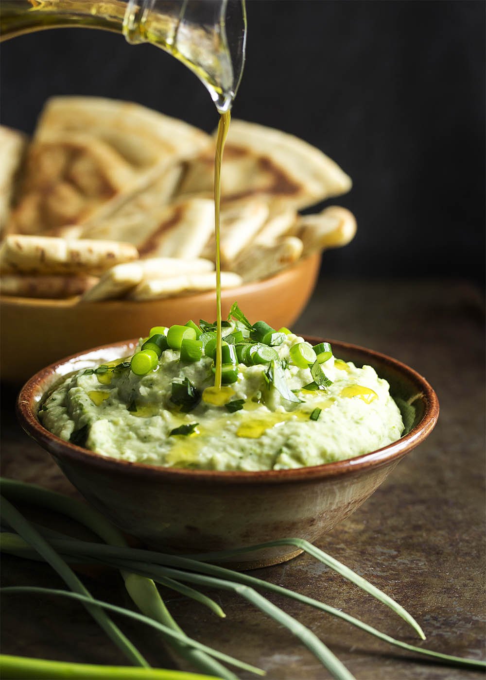 White Bean and Garlic Scape Dip