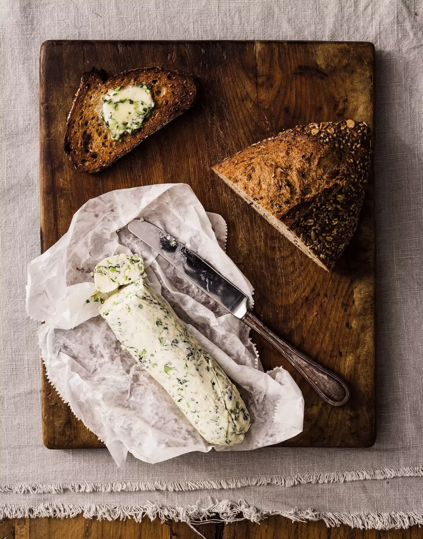 Mint & Garlic Scape Butter