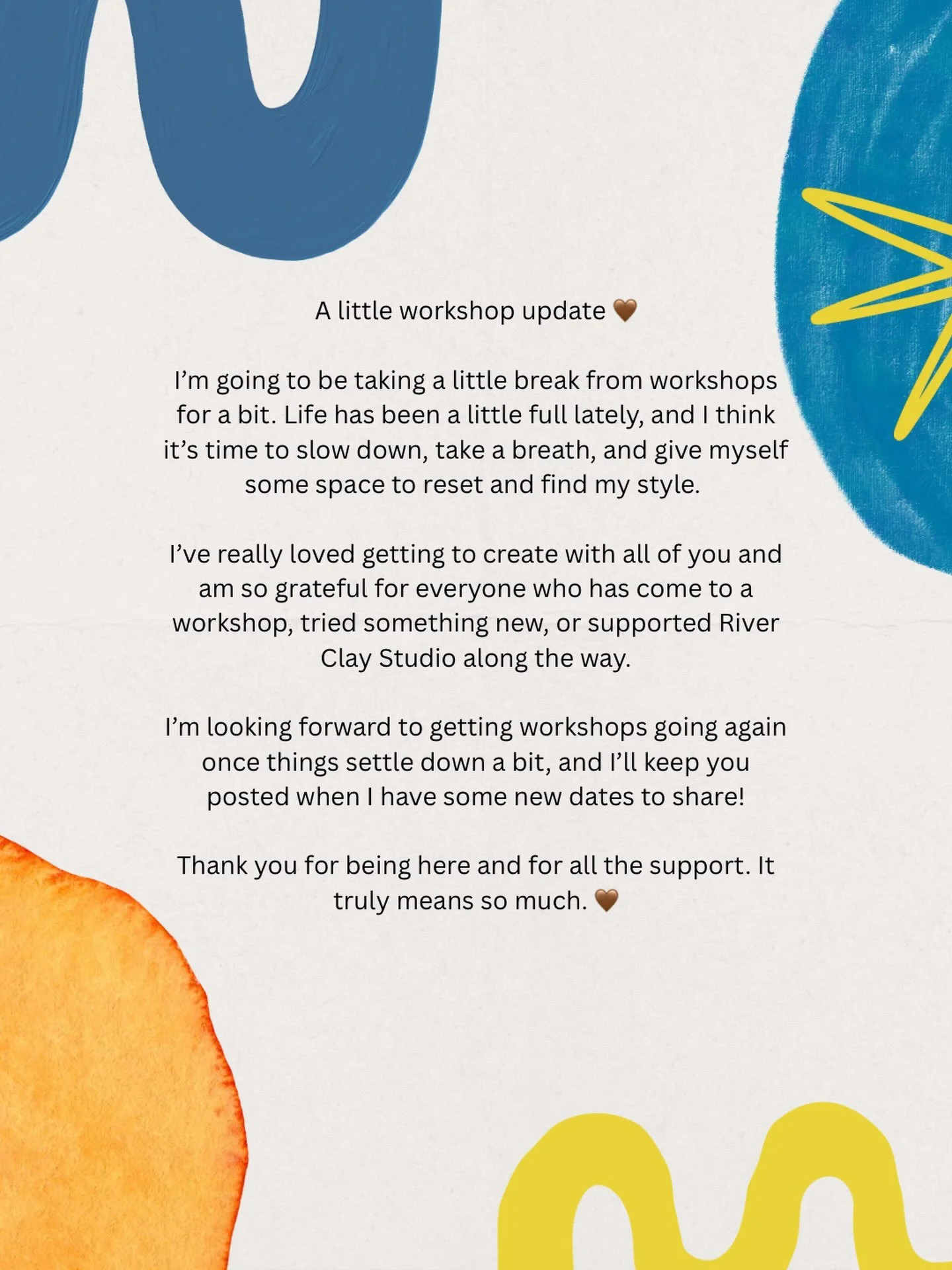 Workshop Update 💛