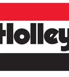 Holley logo with red, white, and black horizontal stripes