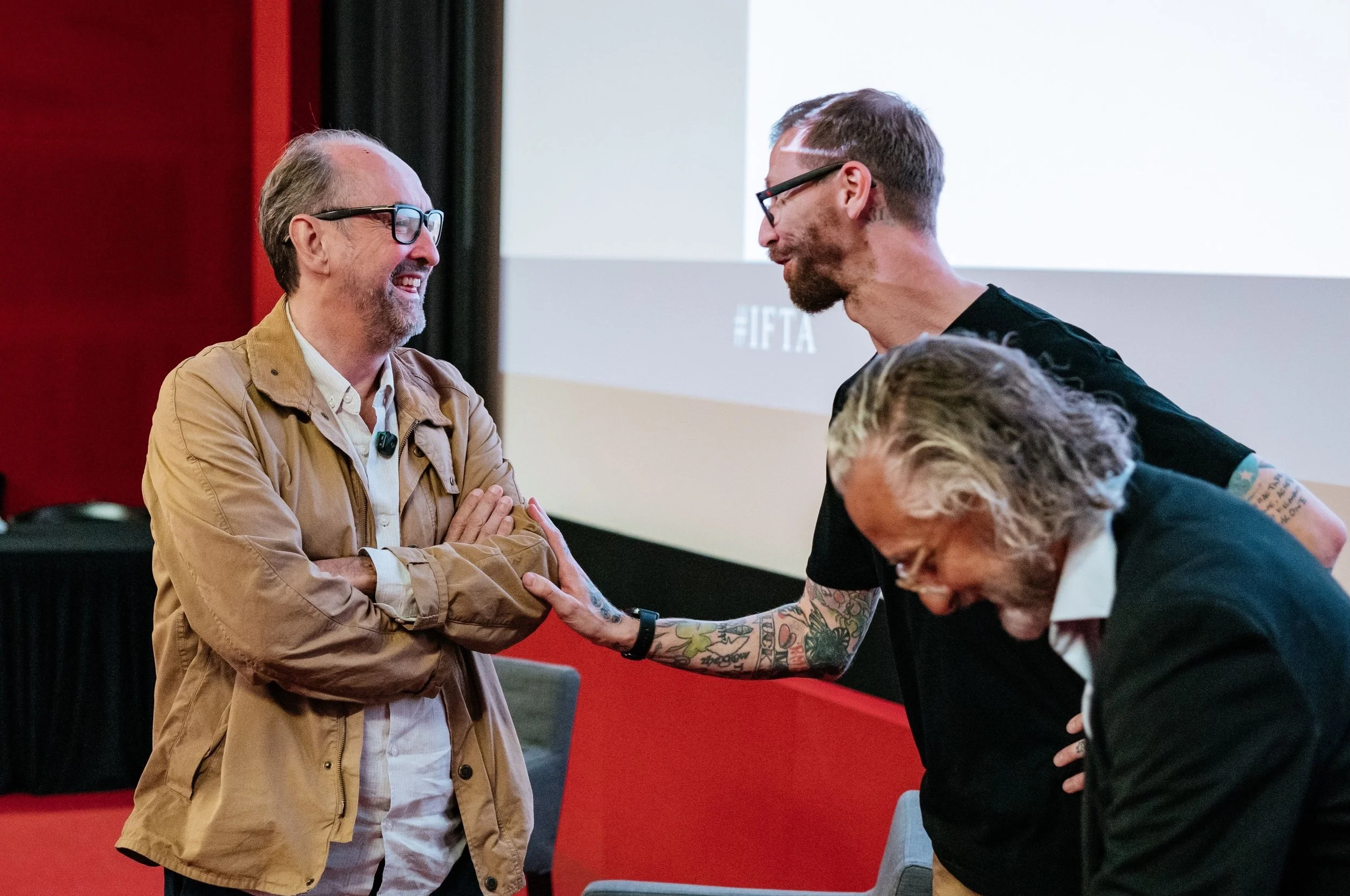 I cannot thank the @iftaacademy Team enough for the chance to meet Nathan Crowley and Paki Smith during a recent IFTA masterclass. It was unbelievable to talk 35mm, 70mm and IMAX with Nathan. He is an absolute gentleman.

Photos by legendary @simon_l