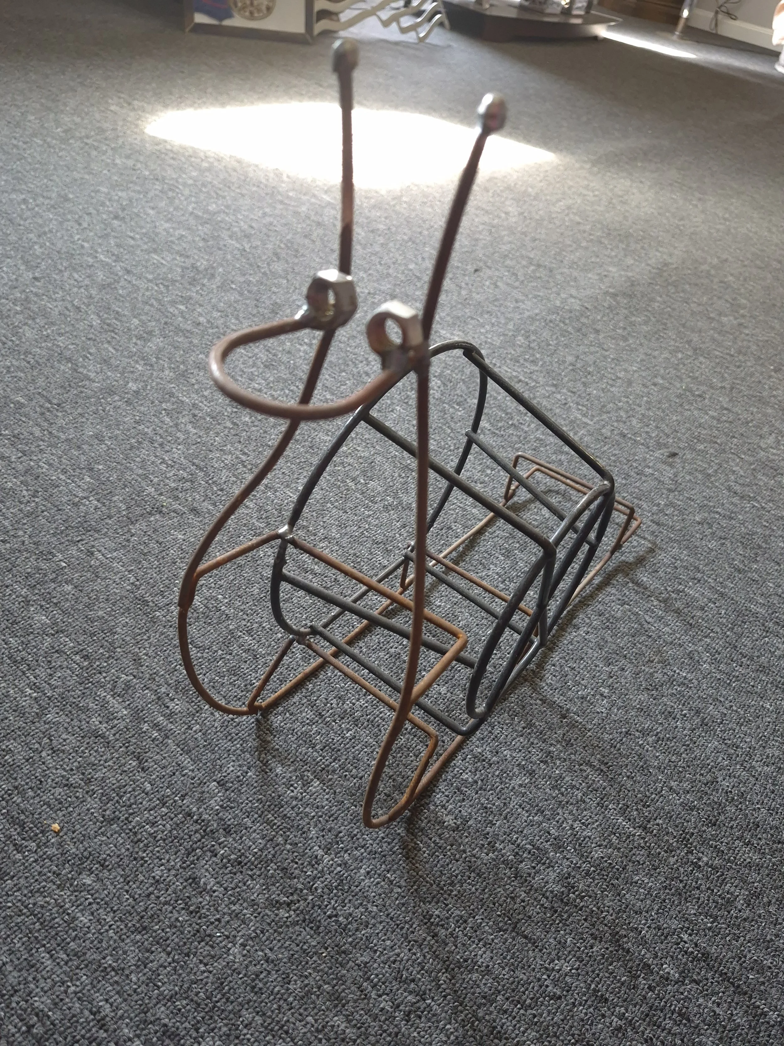 This unique snail was handcrafted from repurposed aluminum and scrap materials, will be a cute, fun addition to any home, or garden space.

Price: $25
Quantity in stock: 1