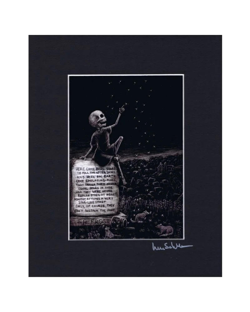 Fireflies Poem - Matted Print