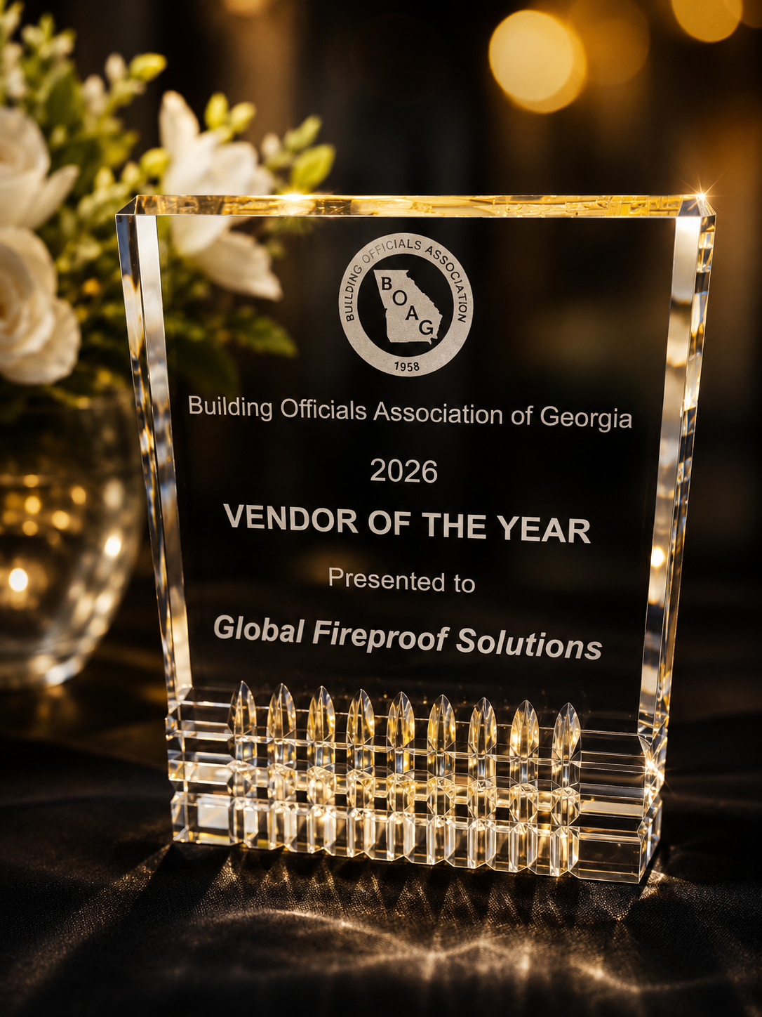 Global Fireproof Solutions Named Vendor of the Year by Building Officials Association of Georgia.