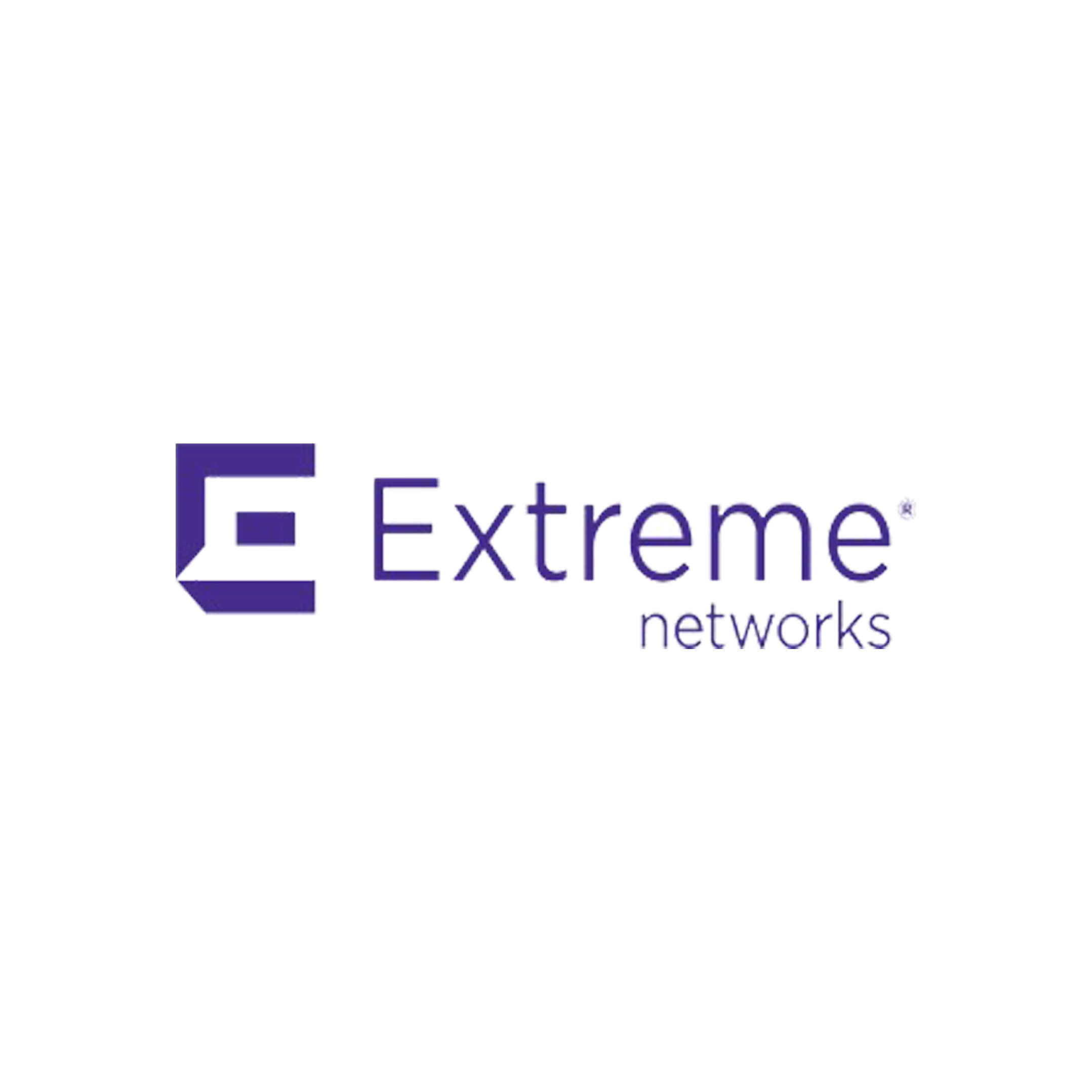 Logo of Extreme Networks featuring a stylized purple 'E' and the company name in purple text.