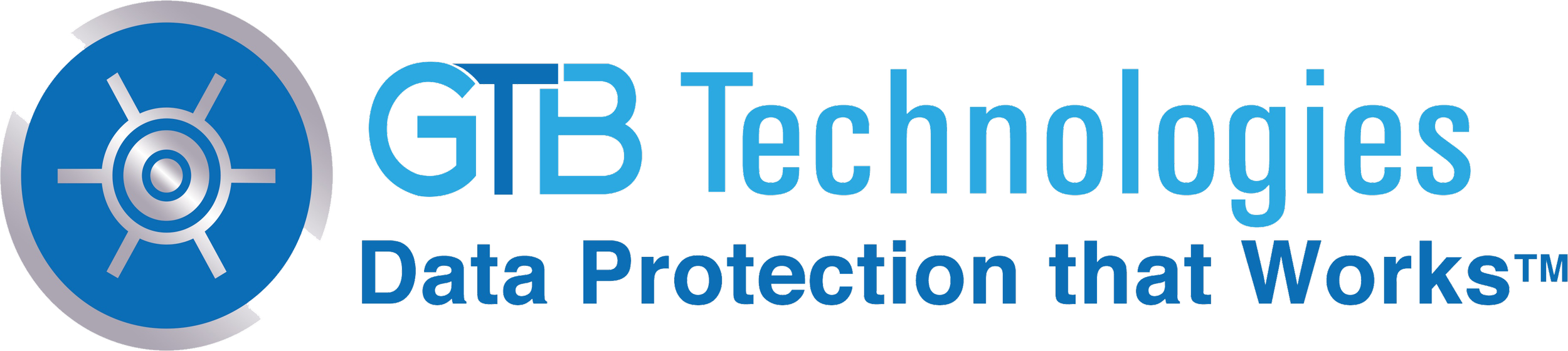 GB Technologies logo with a blue and gray target symbol and the text "GB Technologies" and "Data Protection that Works" in blue.